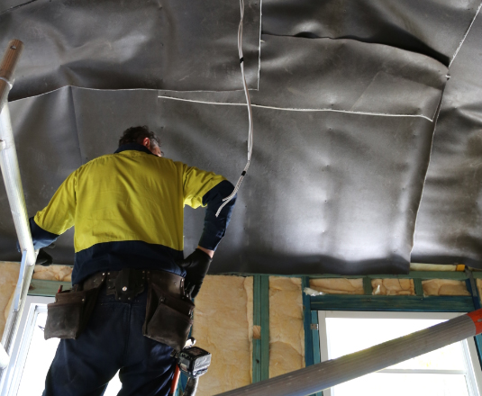wavebar ceiling with installer