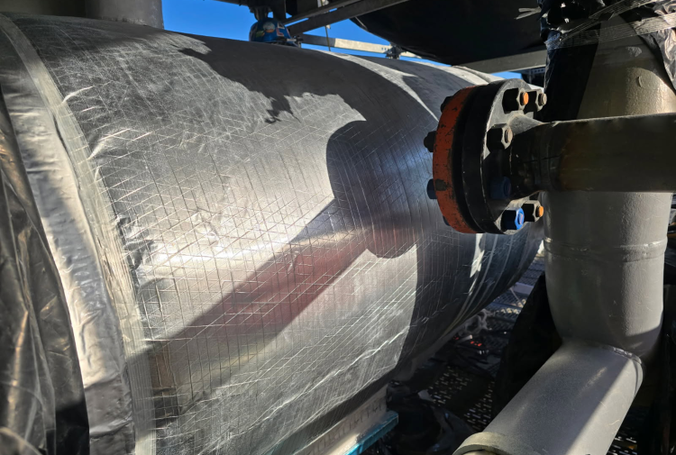 Quadzero MVT used on a cryogenic pipeline system at natural gas station Plaquemines in the USA.