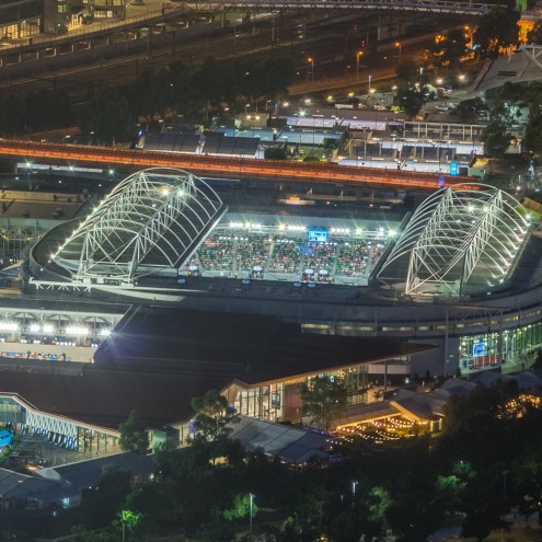 Melbourne tennis courts with Pyrotek acoustic solutions